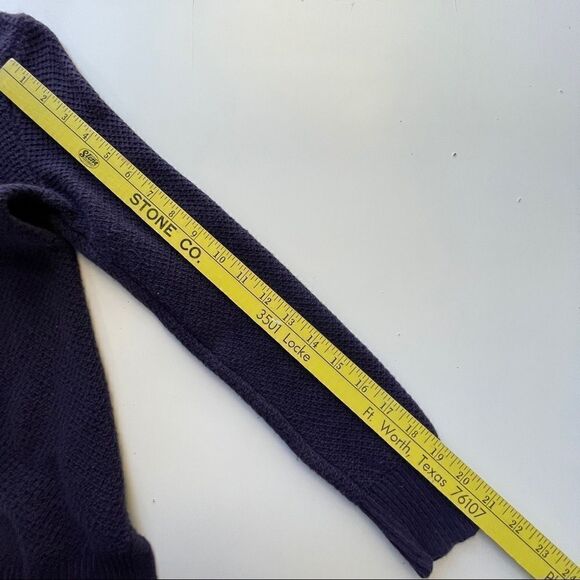 Gap Modern Eggplant Purple‎ Waffle Knit Long Sleeve Boatneck Sweater - Picture 9 of 12